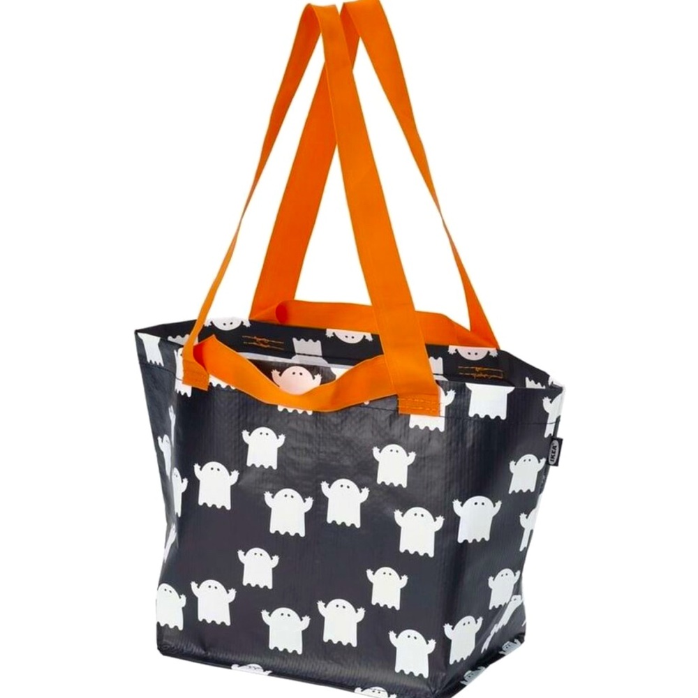 👻 IKEA Kustfyr Reusable Bag Halloween Ghosts 505.996.33 Trick or Treat - Picture 7 of 7